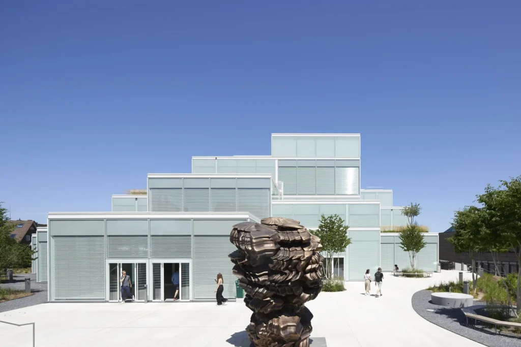 Sculpture on the public square in front of the SQUARE Learning Center in St. Gallen