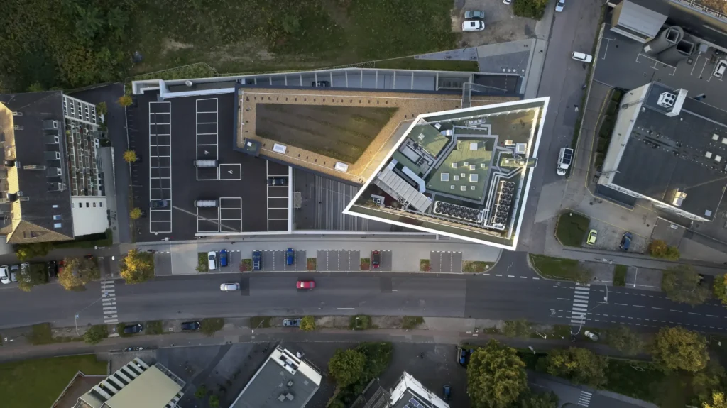 Rooftop view of the KMAC Center for Advanced Mobility at FH Aachen