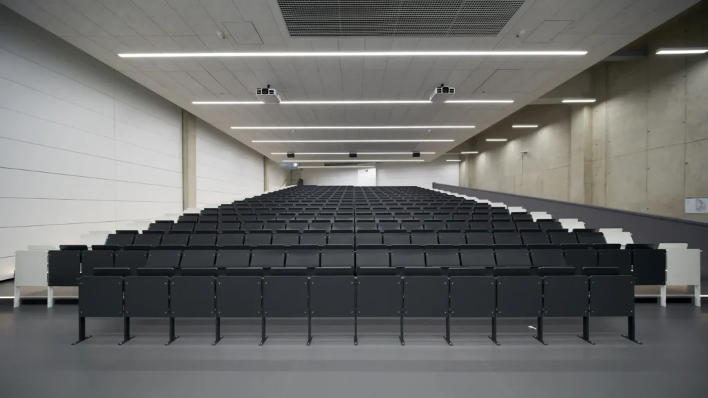 Lecture theatre inside the KMAC Center for Advanced Mobility in Aachen