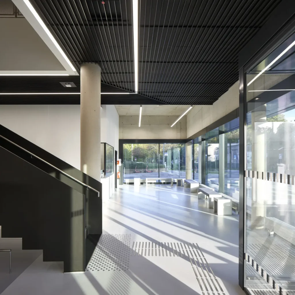 Entrance interior of the KMAC Center for Advanced Mobility in Aachen