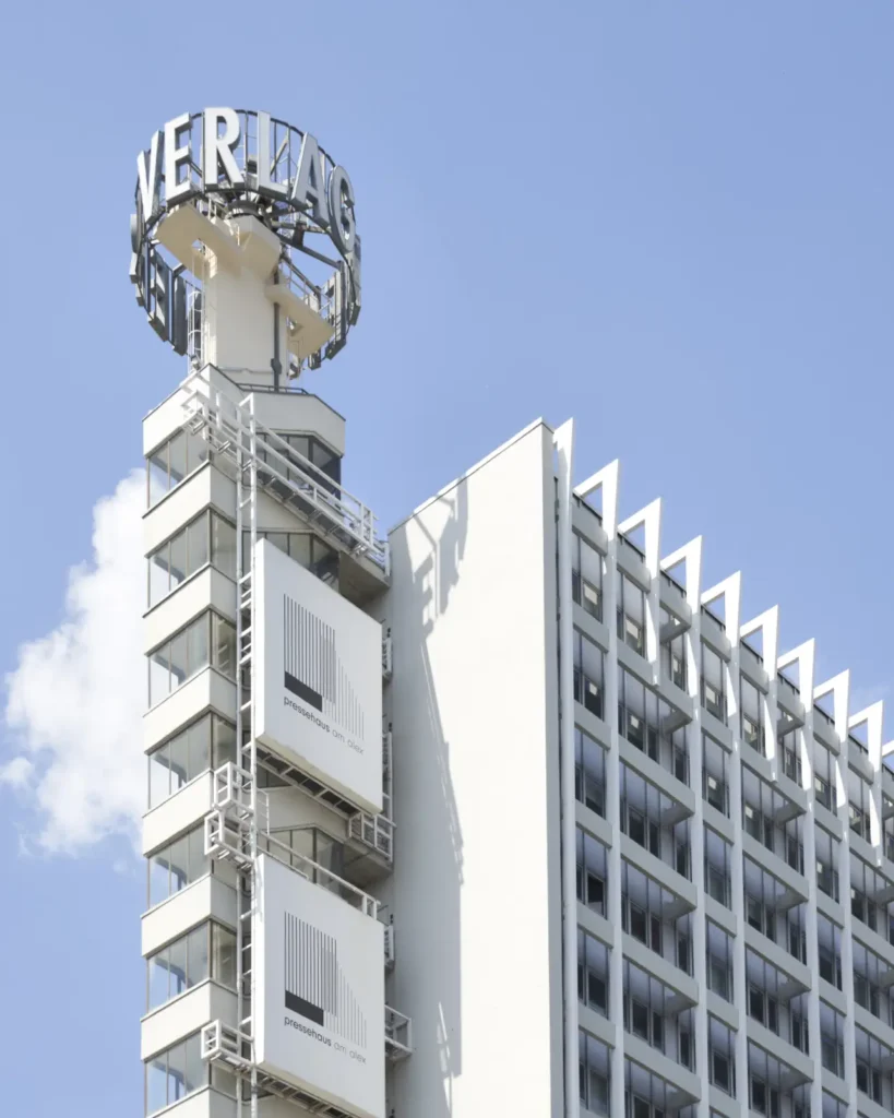 92-metre Pressehaus tower and refurbished facade overlooking Alexanderplatz in Berlin