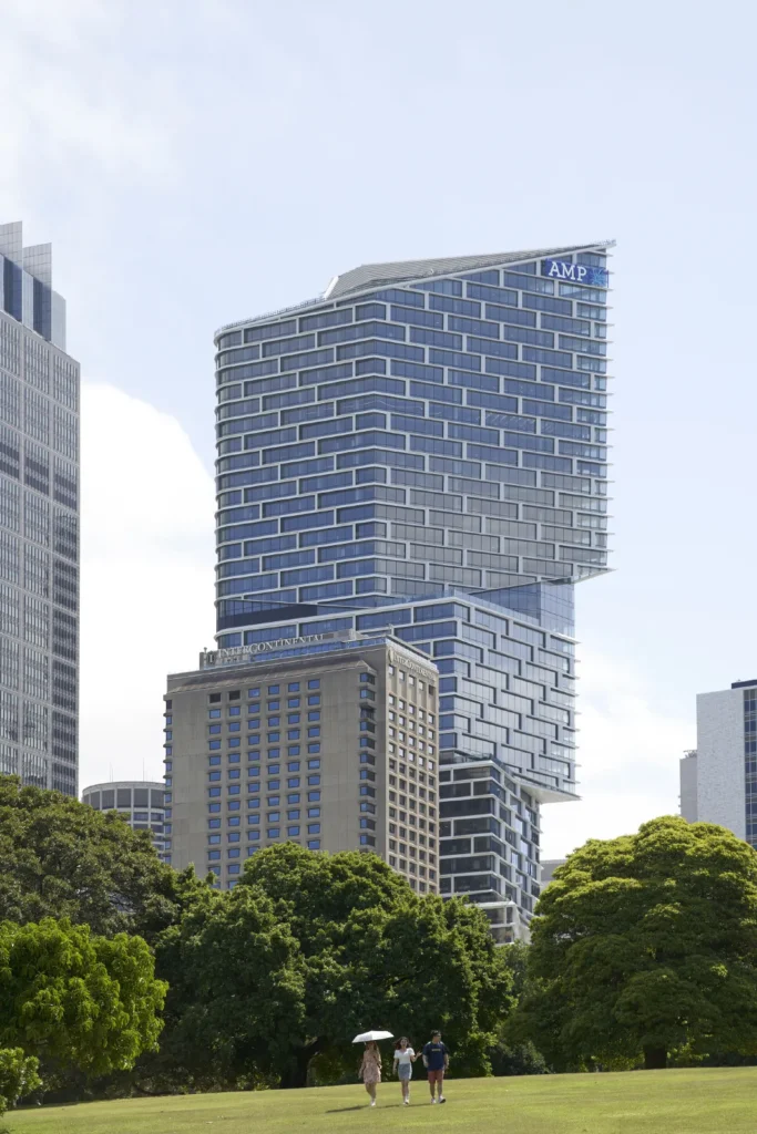 Quay Quarter Tower in Sydney seen from the Royal Botanic Gardens by 3XN Architects and BVN Architecture