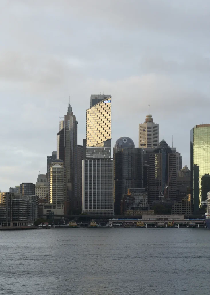 Sydney harbour skyline with Quay Quarter Tower among the CBD high-rises