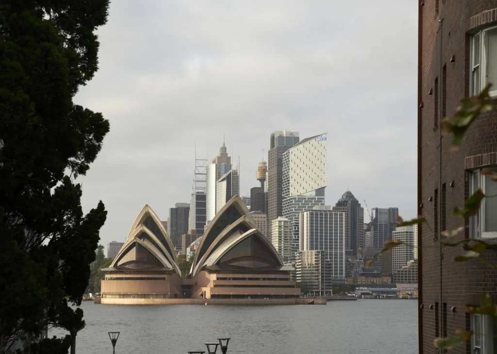 Sydney Opera House with Quay Quarter Tower visible in the CBD skyline behind